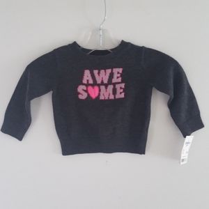 Oshkosh B'gosh girl dark heather gray sweater